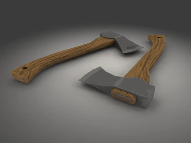 hatchet 3D Model .c4d .max .obj .3ds .fbx .stl .blend 