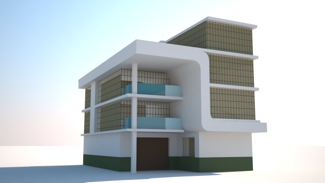 building 3D Model .c4d .max .obj .3ds .fbx .stl .blend 