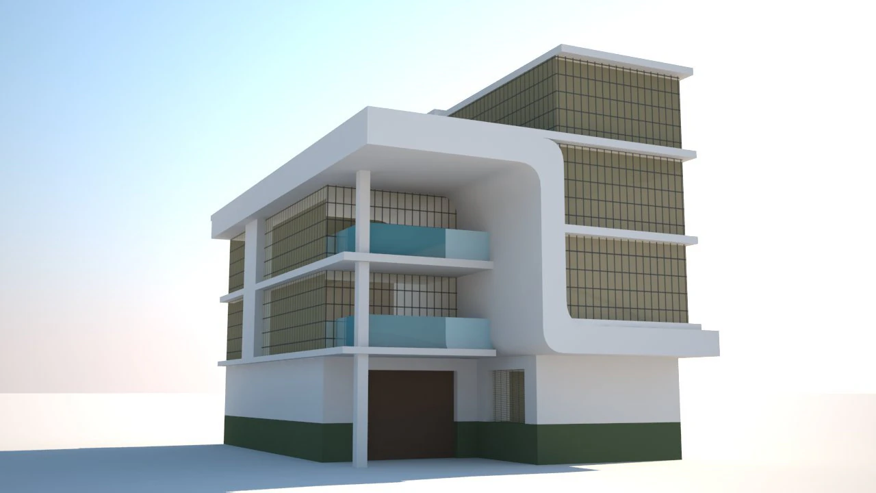 building 3D Model .c4d .max .obj .3ds .fbx .stl .blend