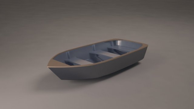 plastic boat 3Dモデル .c4d .max .obj .3ds .fbx .stl .blend 