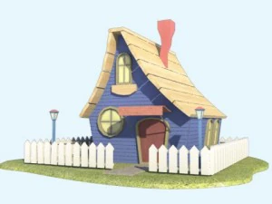 мультфильм дом 3D Модель