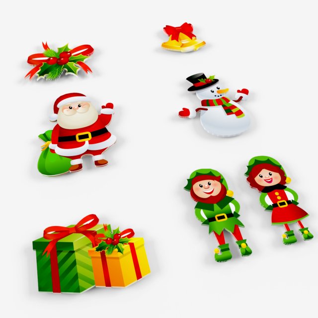 christmas collection 3Dモデル .c4d .max .obj .3ds .fbx .stl .blend 