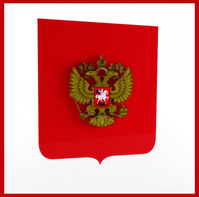 the coat of arms of russia Model 3D .c4d .max .obj .3ds .fbx .stl .blend 