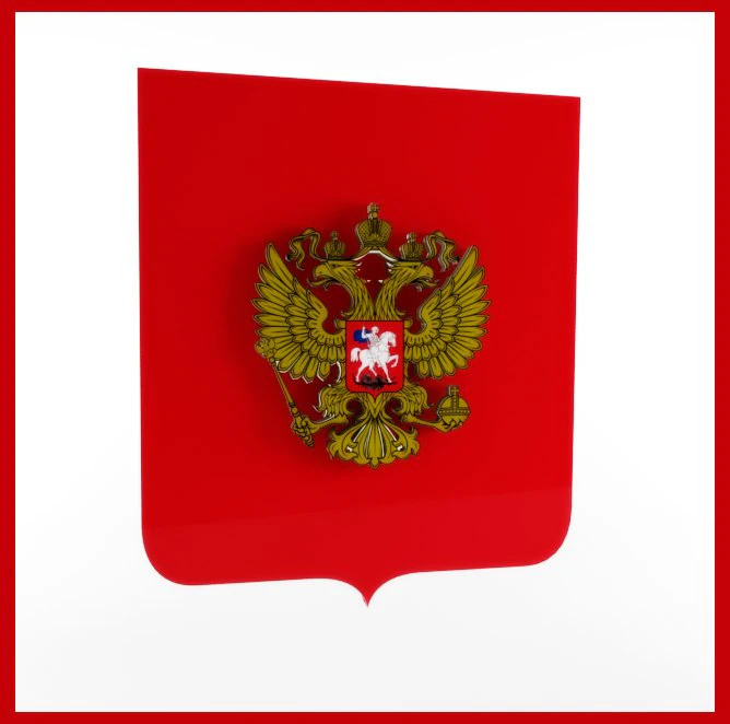 the coat of arms of russia 3D Model .c4d .max .obj .3ds .fbx .stl .blend 