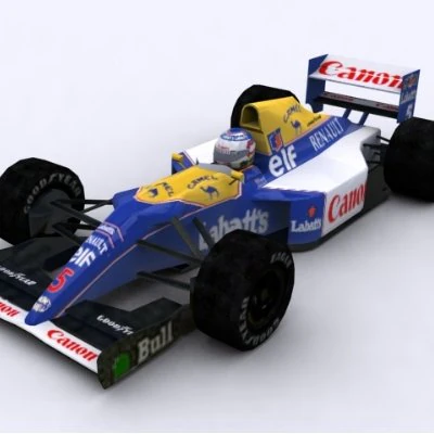 williams renault fw14b 3D Model .c4d .max .obj .3ds .fbx .stl .blend