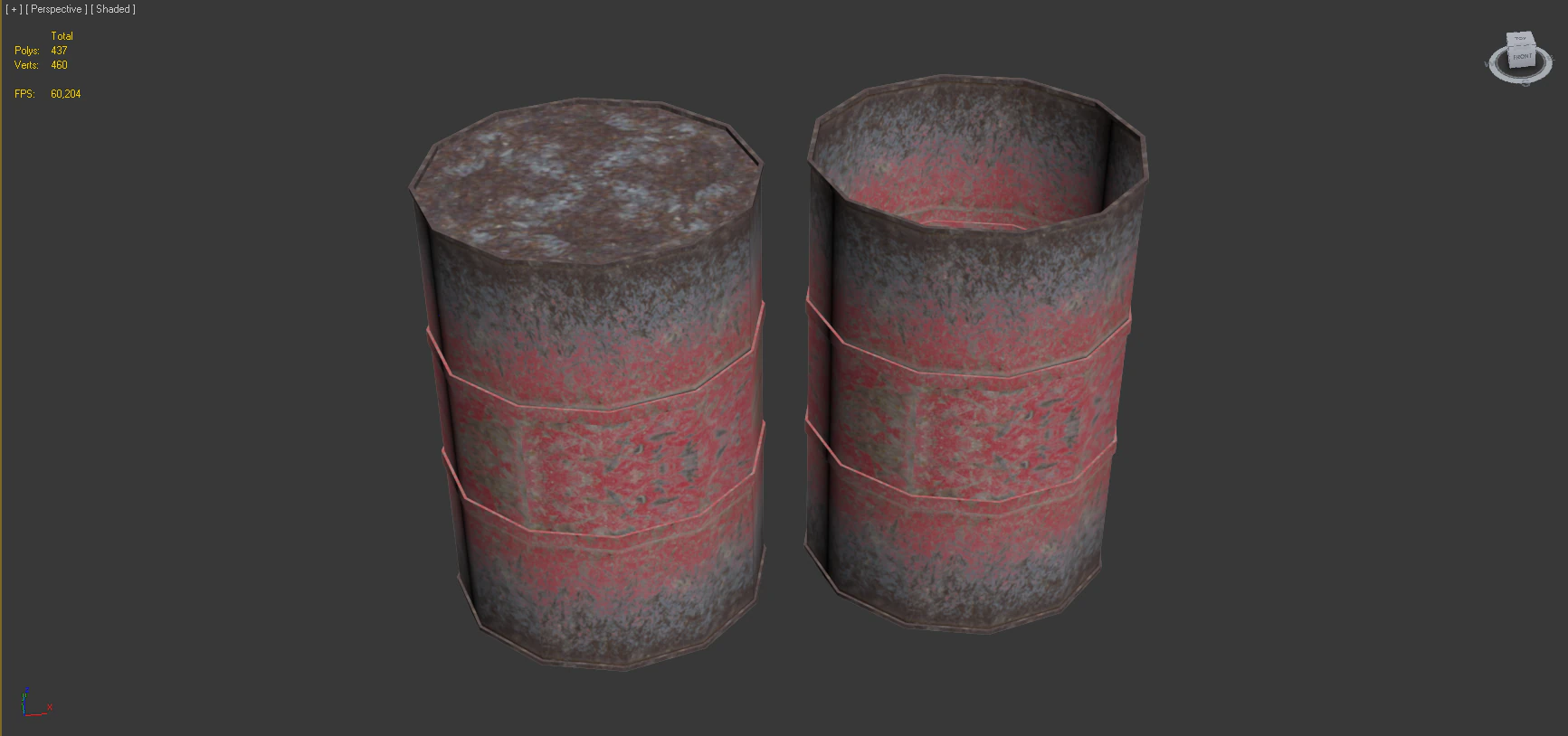 lowpoly barrel 3D Model .c4d .max .obj .3ds .fbx .stl .blend 