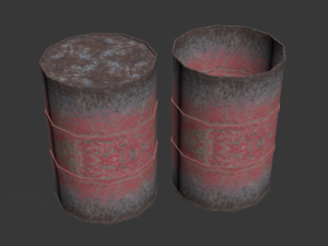 lowpoly barrel Model 3D