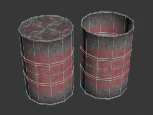 lowpoly barrel 3D Model