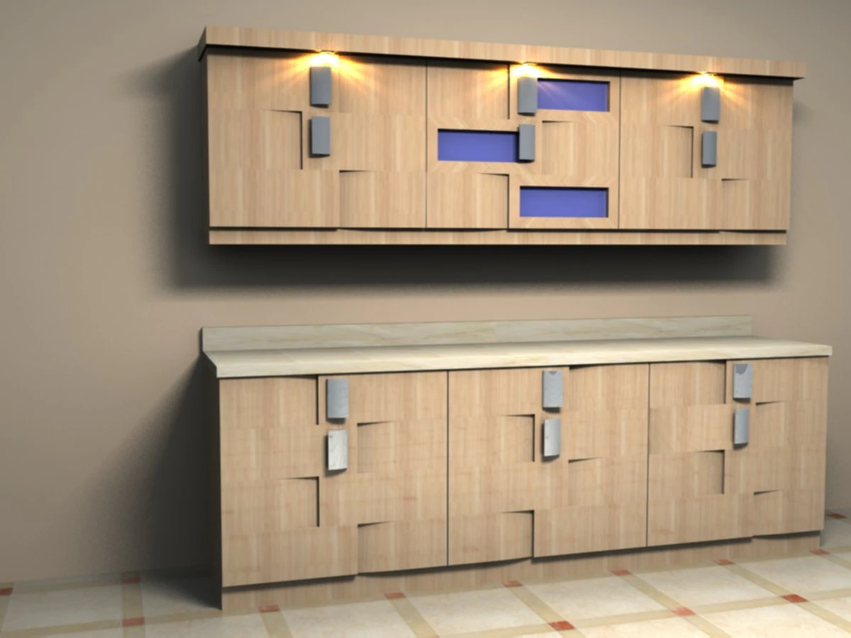 kitchen 3D Model .c4d .max .obj .3ds .fbx .stl .blend 