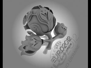 logo euro 2012 3D Model