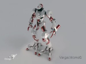assault armour suit 3D Model