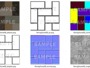 paving stone pbr material pack CG Textures