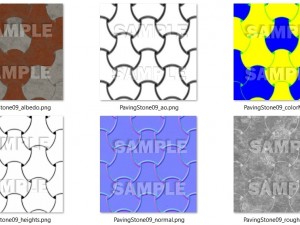 paving stone pbr material pack CG Textures