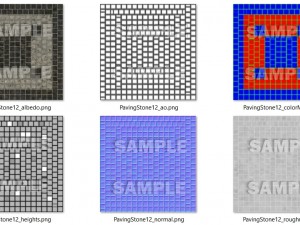 paving stone pbr material pack CG Textures