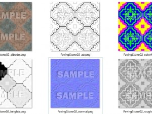 paving stone pbr material pack CG Textures