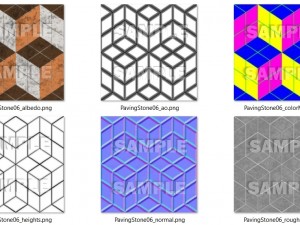 paving stone pbr material pack CG Textures