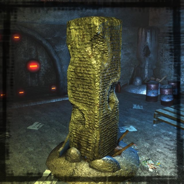 game ready destroyed column 3D 模型 .c4d .max .obj .3ds .fbx .stl .blend 