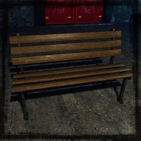 low poly bench 3D Model .c4d .max .obj .3ds .fbx .stl .blend 