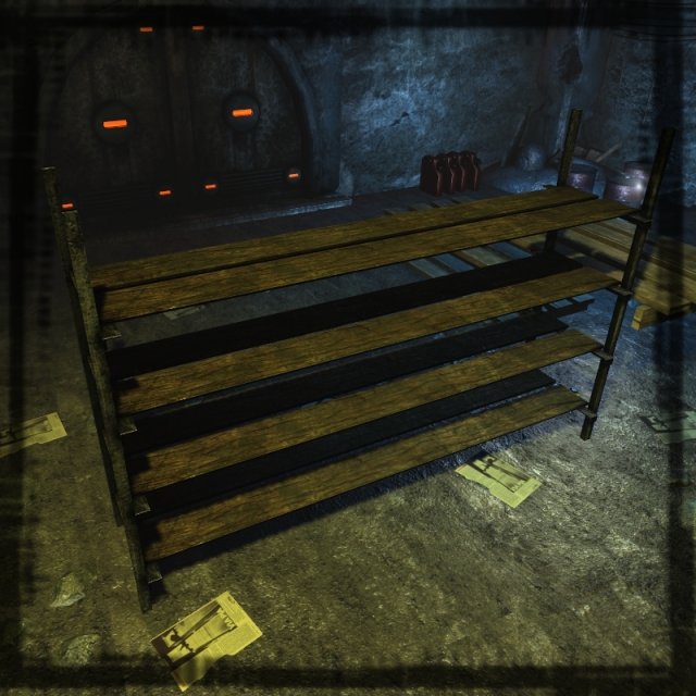 low poly shelf 3D Model .c4d .max .obj .3ds .fbx .stl .blend 