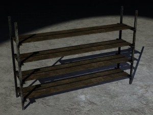 low poly shelf 3D Model