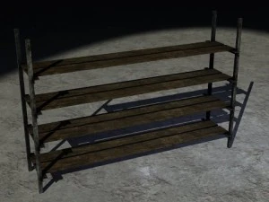 low poly shelf 3D Model