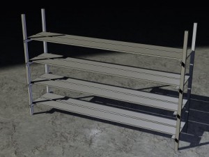 low poly shelf 3D Model