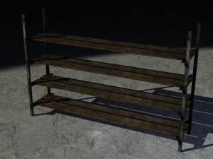 low poly shelf 3D Model