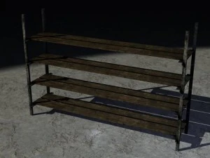low poly shelf 3D Model