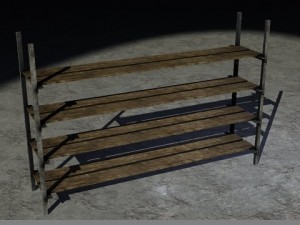 low poly shelf 3D Model