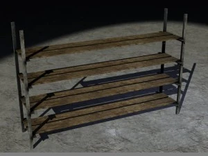 low poly shelf 3D Model