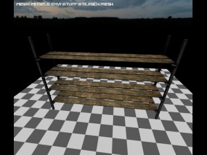 low poly shelf 3D Model