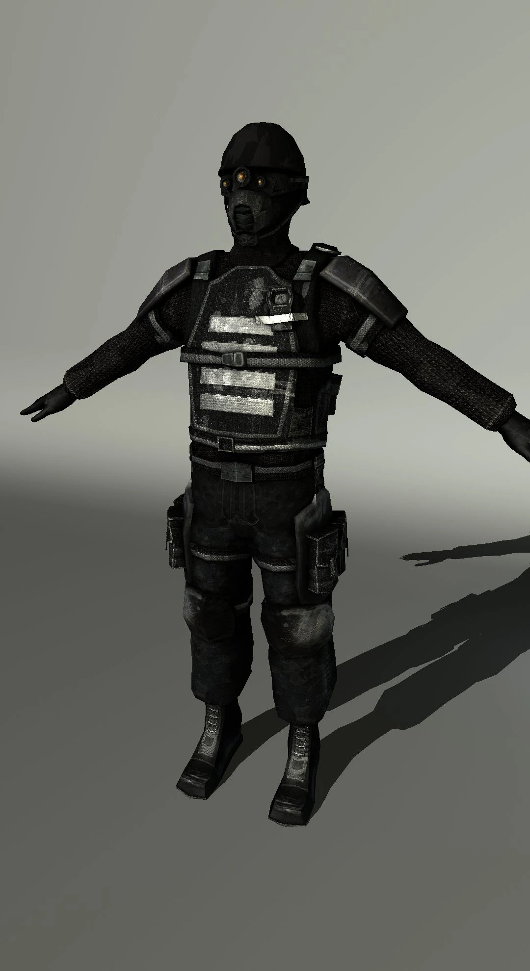 low poly sci fi soldier 3D Model .c4d .max .obj .3ds .fbx .stl .blend 