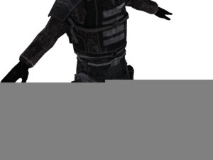 low poly sci fi soldier Model 3D
