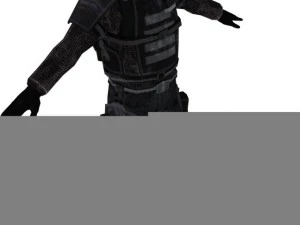 low poly sci fi soldier 3D Model