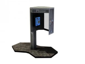 low poly call box 3D Model