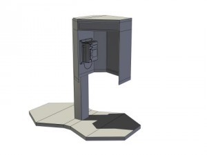 low poly call box Model 3D