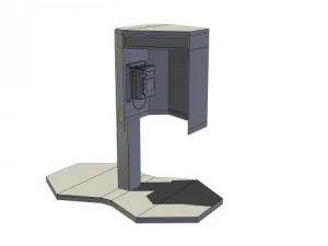 low poly call box 3D Model