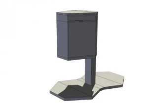 low poly call box 3D Model