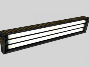 low poly sci fi lamp 3D Model