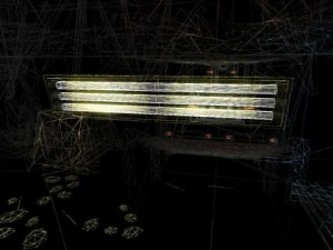 low poly sci fi lamp 3D Model