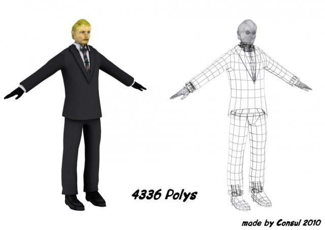 man in suit 3D मॉडल .c4d .max .obj .3ds .fbx .stl .blend 