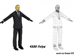 man in suit Model 3D