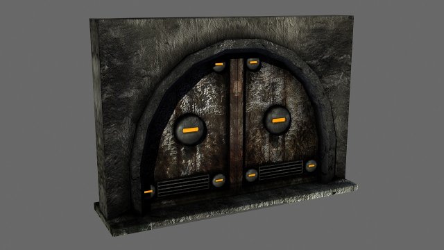 low poly gate 3D 모델 .c4d .max .obj .3ds .fbx .stl .blend