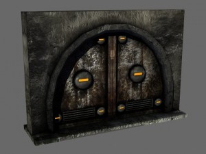 low poly gate Model 3D