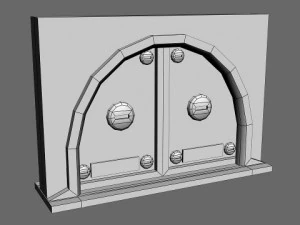 low poly gate 3D Model