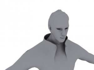 man in raincoat Model 3D