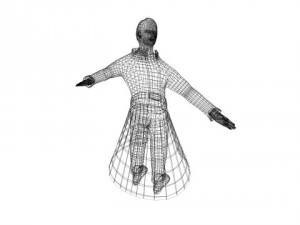 man in raincoat 3D 模型