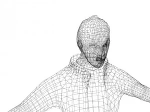 man in raincoat 3D Model