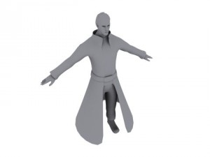 man in raincoat 3D 模型