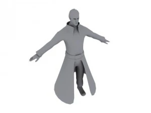 man in raincoat 3D Model